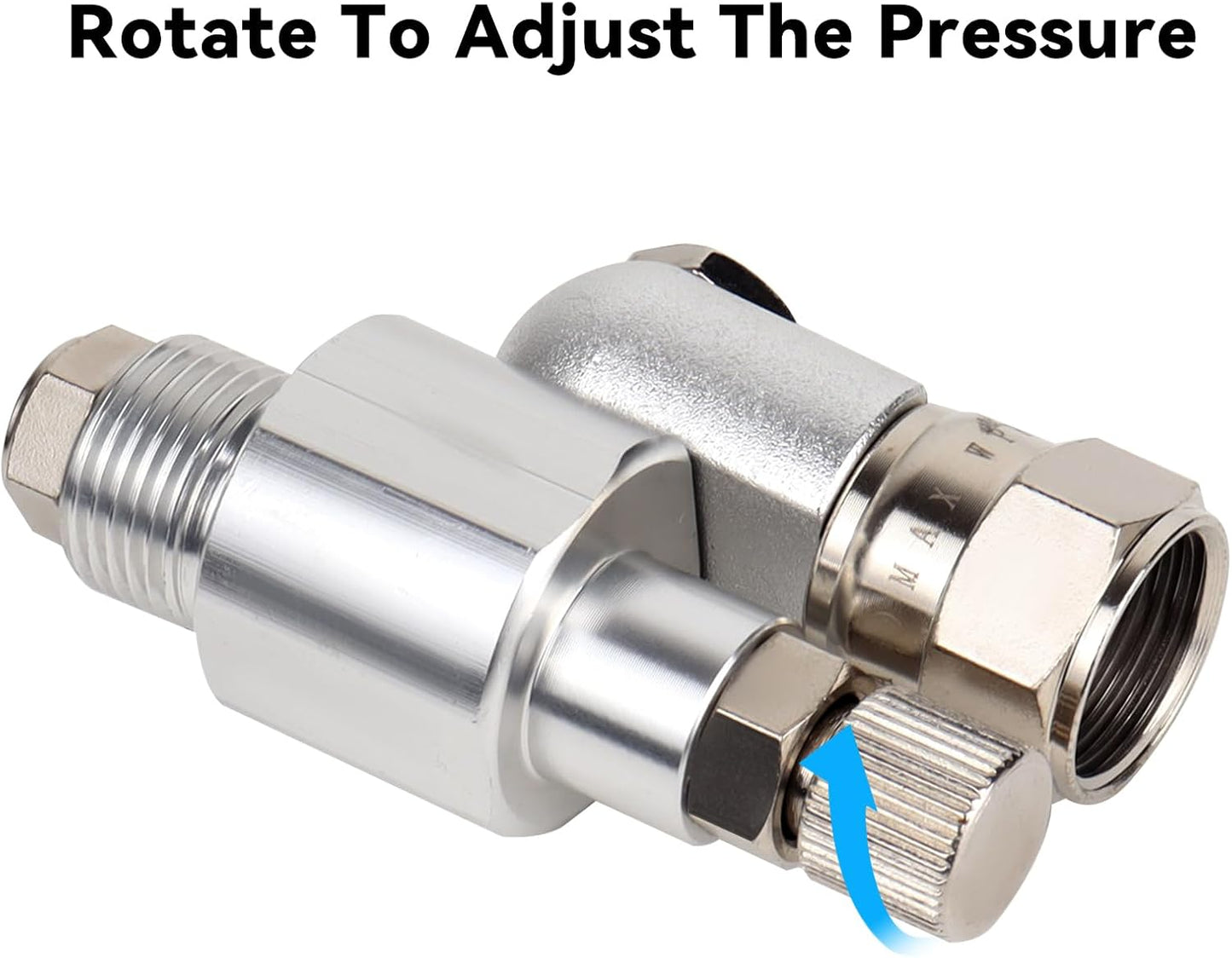 GregYoung 3600 PSI swivel joint adapter joint showing stainless steel construction.