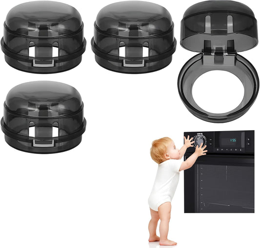 Hoigrbom gas stove knob covers front view showing transparent design.