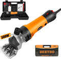 BEETRO 500W electric professional sheep shears front view showcasing the orange and black heavy duty motor housing