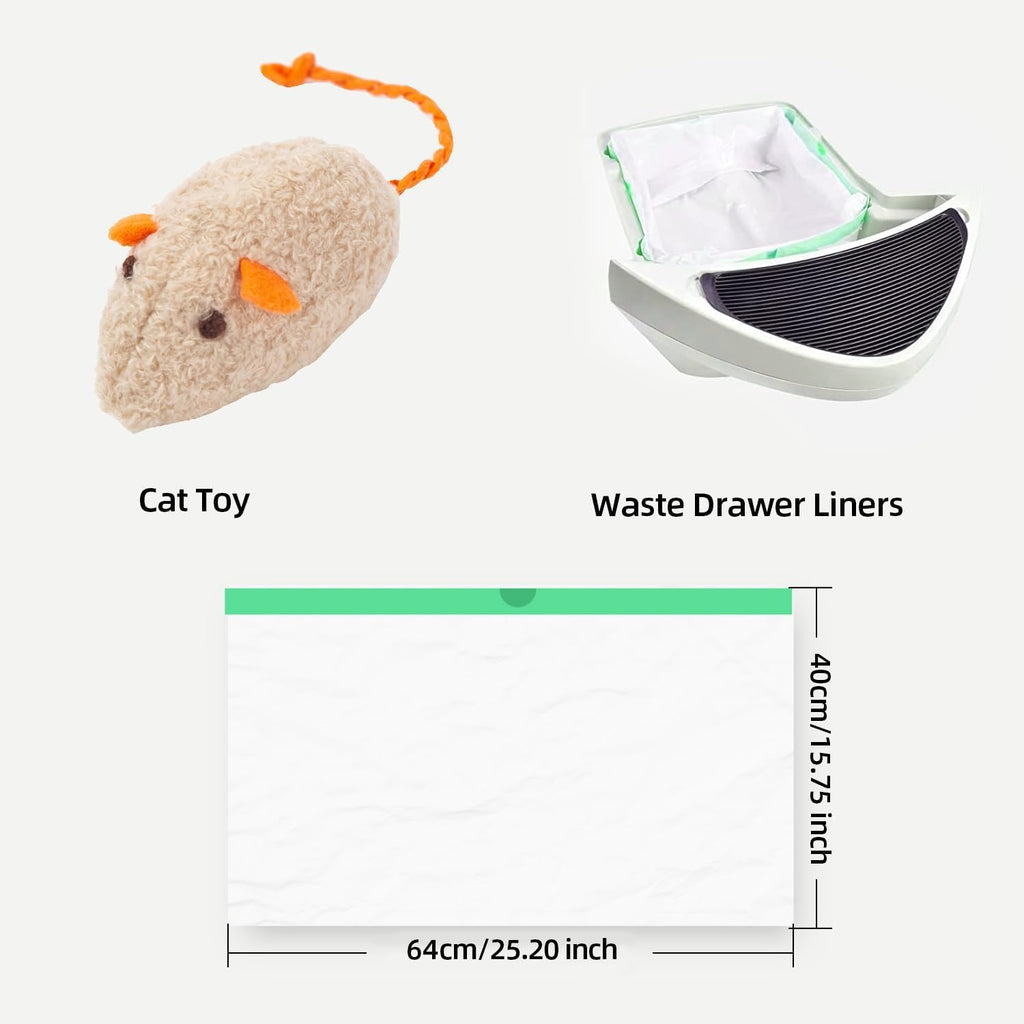 Odor locking automatic cat litter box drawer refills for multi cat households