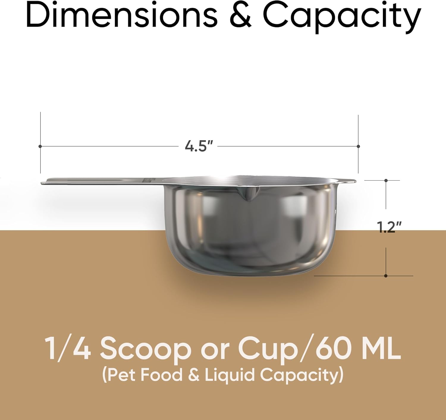 Color Up metal measuring cup with engraved paw design