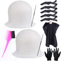 Rjmbmup Silicone Highlight Caps Set with professional tools and hooks front view
