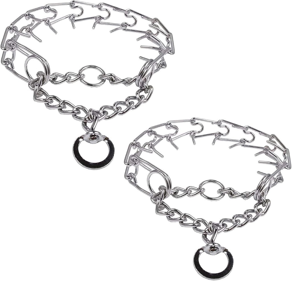 Darkyazi durable pinch collar stainless steel dog training front view