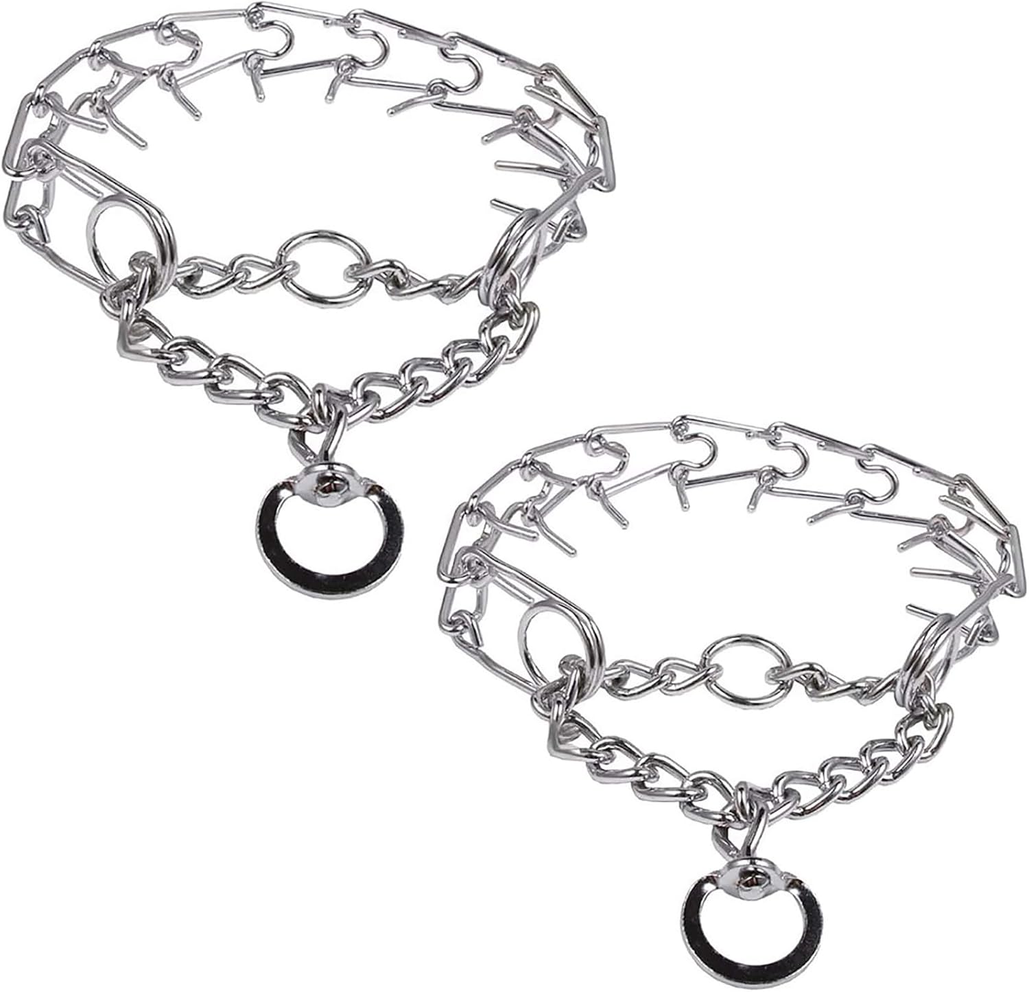 Darkyazi durable pinch collar stainless steel dog training front view