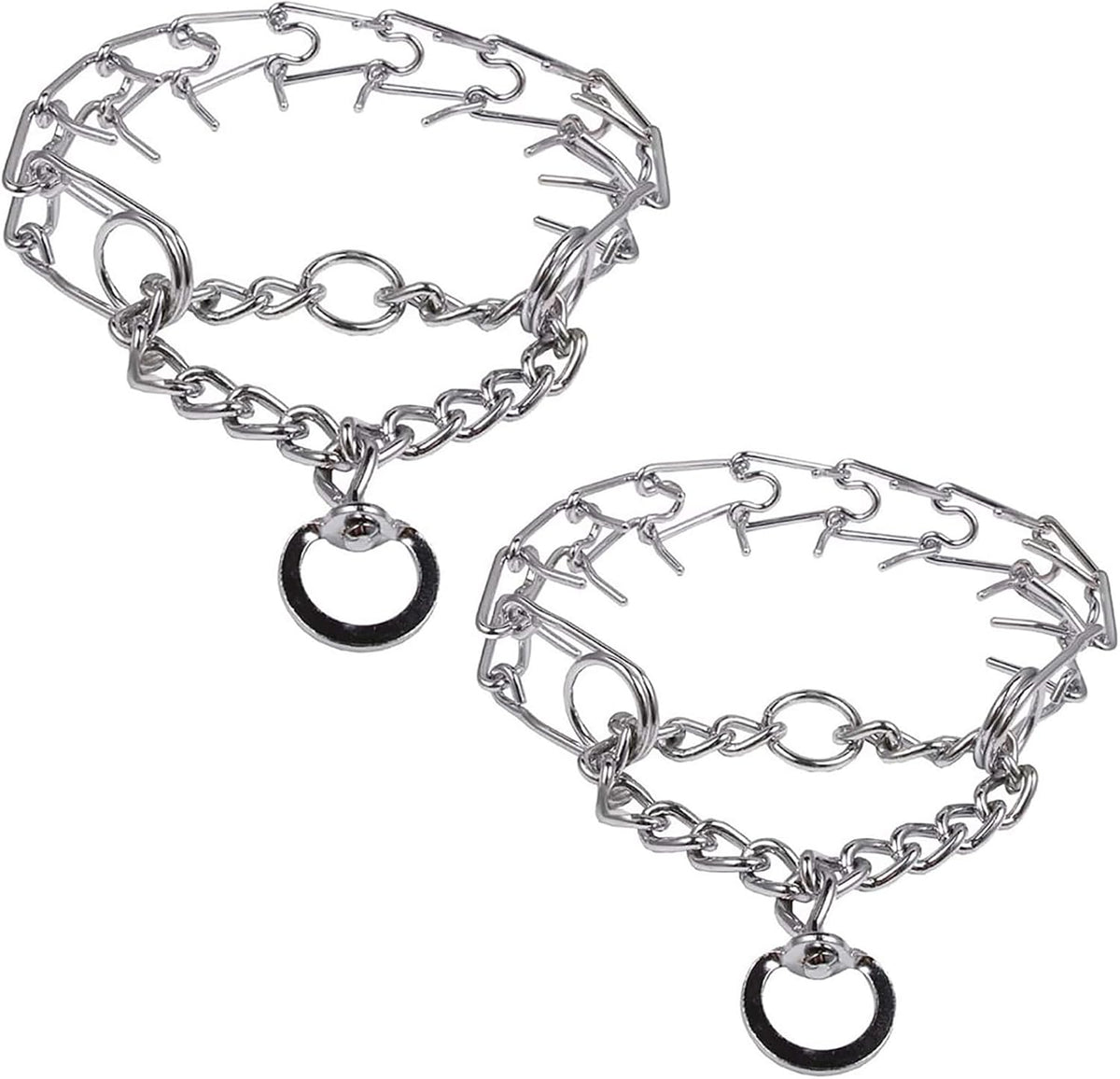 Darkyazi durable pinch collar stainless steel dog training front view