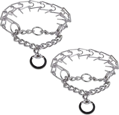 Darkyazi durable pinch collar stainless steel dog training front view