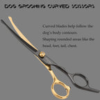 Adjustable tension screw and ergonomic soft grip handles of the Fcysy pet shears.