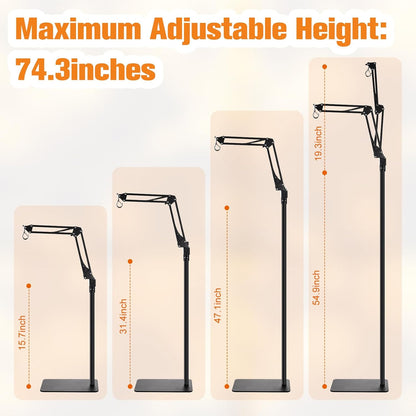 Close-up of the 360-degree rotating dual flexible brackets on the DXOPHIEX stand.