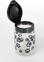 Lixit airtight pet food container with paw prints