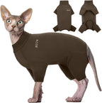 ROZKITCH Sphynx Cat Pajamas Christmas, Breathable Soft Cat Jumpers for Cats Only, Coat with Four Legs, Warm Sweater T-Shirt Pajamas Jumpsuit Vest Cornish Rex Devon Rex Peterbald Red XS - Image 14