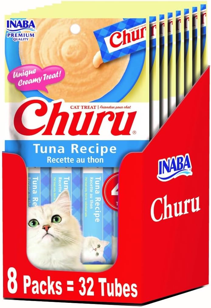 INABA Churu Lickable Pure Natural Cat Treats - Chicken Recipe (4 Servings per Package, 8 Packages) (32 Tubes) - Image 10