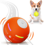 PetDroid interactive dog toy ball orange front view