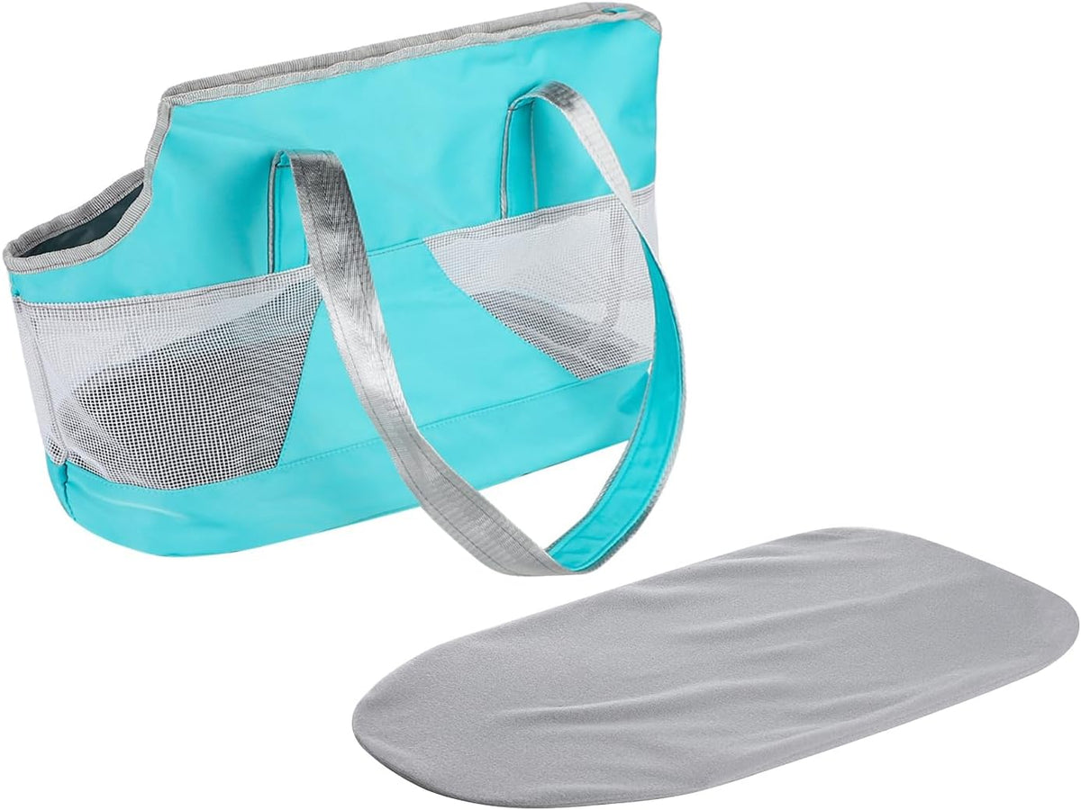 Ibluelover dog purse carrier side view with head opening