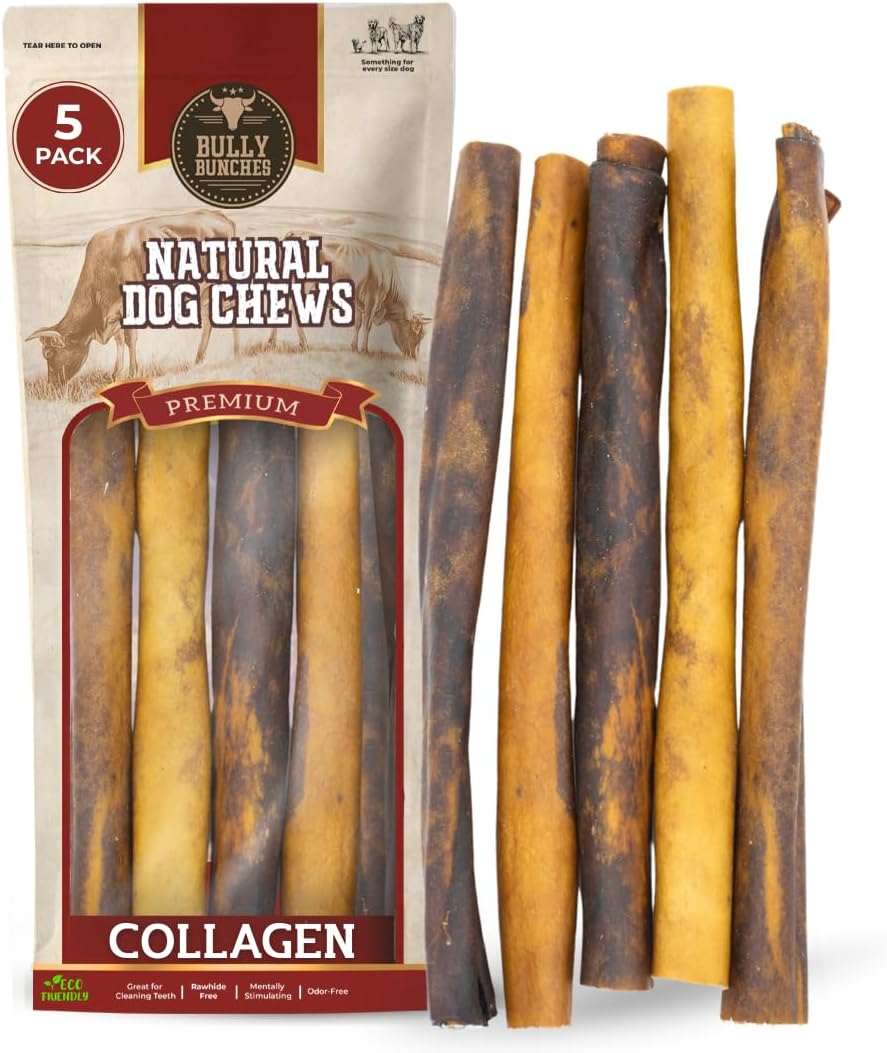 Bully Bunches Premium (6" Collagen - 5 Pack) Beef Chews for Dogs - All-Natural, Long-Lasting Dental Treats, Protein-Rich, Grain-Free, Healthy Digestive Support for Dogs - Image 10