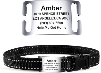 TechMark Dog Tags Personalized for Pets Custom ID Laser Deep Engraving Stainless Steel Ultra Durable, Polished Curved Rectangular Arch, Text ONLY for 3/8" Collars - Image 12