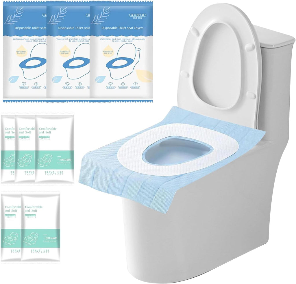 Mckanti disposable toilet seat covers front view of retail packaging