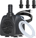 Zoronk auto shut off submersible pond pump front view showing adjustable flow control knob