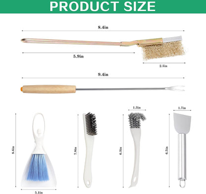 Stainless steel scraper and wooden handle fork tool from the DINTSTYLE cleaning collection