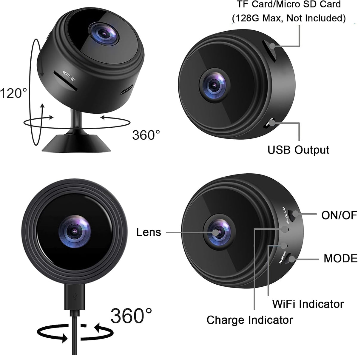 Zmdcam security camera package contents and accessories