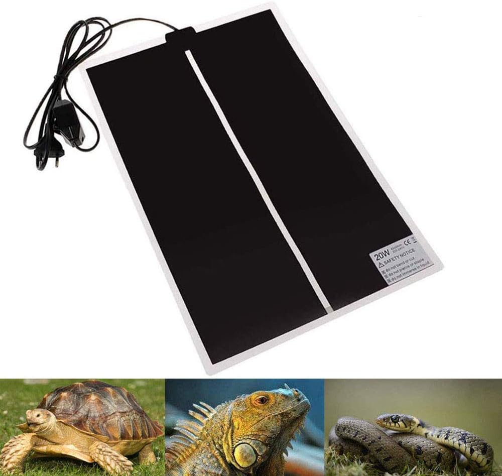 PeSandy 20W reptile heating pad with temperature dial front view
