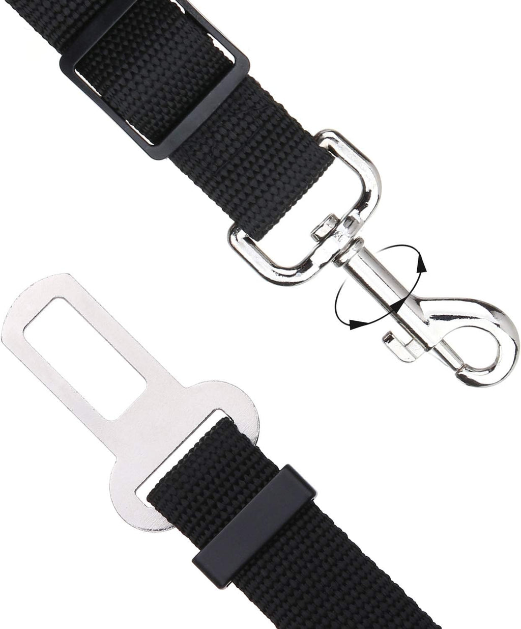 Universal vehicle buckle on Elisel pet safety strap