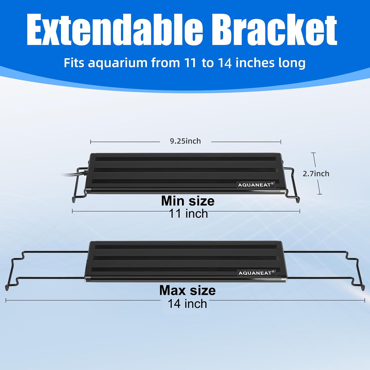 Aquaneat LED light showing blue moonlight mode effect