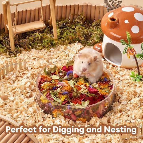 BUCATSTATE 5L Natural Flower & Hamster Bedding Soft Natural Bedding for Hamster Enrichment for Small Pets & Dwarf Syrian Hamsters, Gerbils, Mice - Image 7