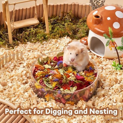 BUCATSTATE 5L Natural Flower & Hamster Bedding Soft Natural Bedding for Hamster Enrichment for Small Pets & Dwarf Syrian Hamsters, Gerbils, Mice - Image 7