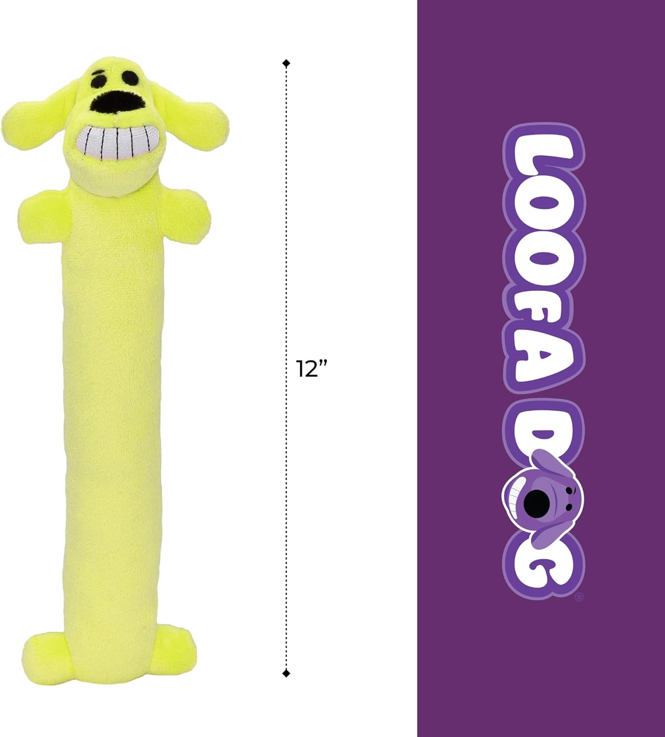 Multipet Original Loofa internal squeaker plush toy perfect for medium dogs.