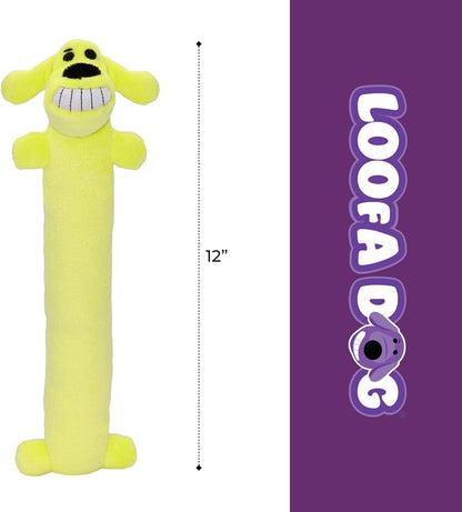 Multipet Original Loofa internal squeaker plush toy perfect for medium dogs.