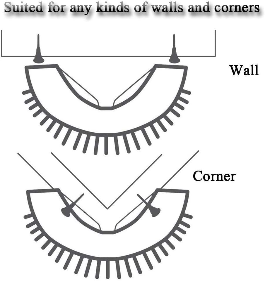 Cat rubbing face against the soft grey wall mounted corner massage tool