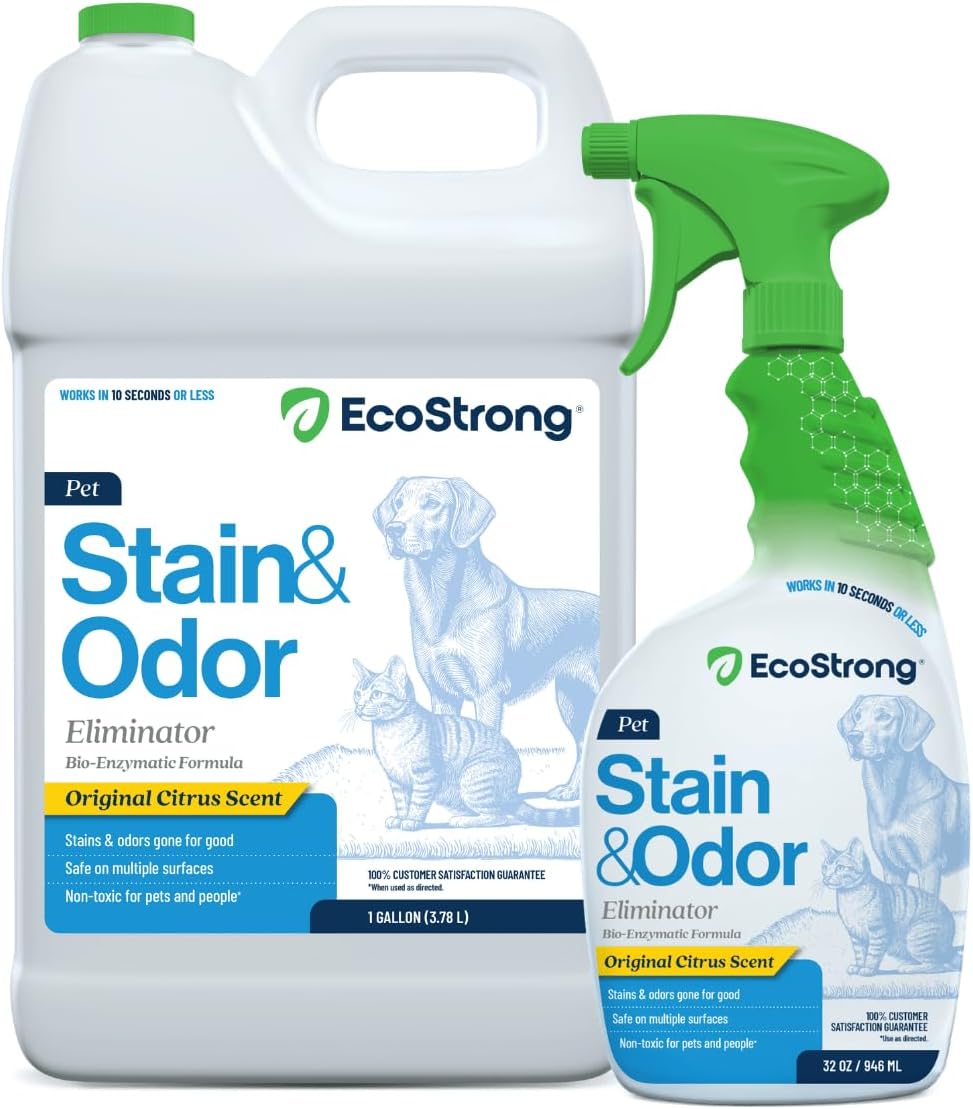 Eco Strong Pet Stain and Odor Remover - Pet Odor Eliminator, Urine Destroyer for Dogs, Pet Urine Enzyme Cleaner | Santel Woods - 128 oz - Image 10