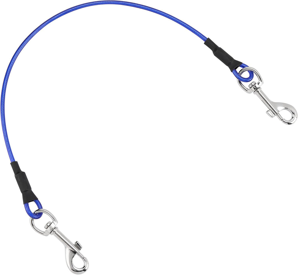 Mogoko Pet Dog Car Seat Belt Restraint, Coated Stainless Steel Chew Proof Dog Vehicle Safety Tether Cable, Double Clip No-Chew Pet Car Leash Lead-16 Inch Black - Image 10