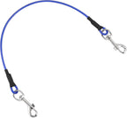 Mogoko Pet Dog Car Seat Belt Restraint, Coated Stainless Steel Chew Proof Dog Vehicle Safety Tether Cable, Double Clip No-Chew Pet Car Leash Lead-16 Inch Black - Image 10