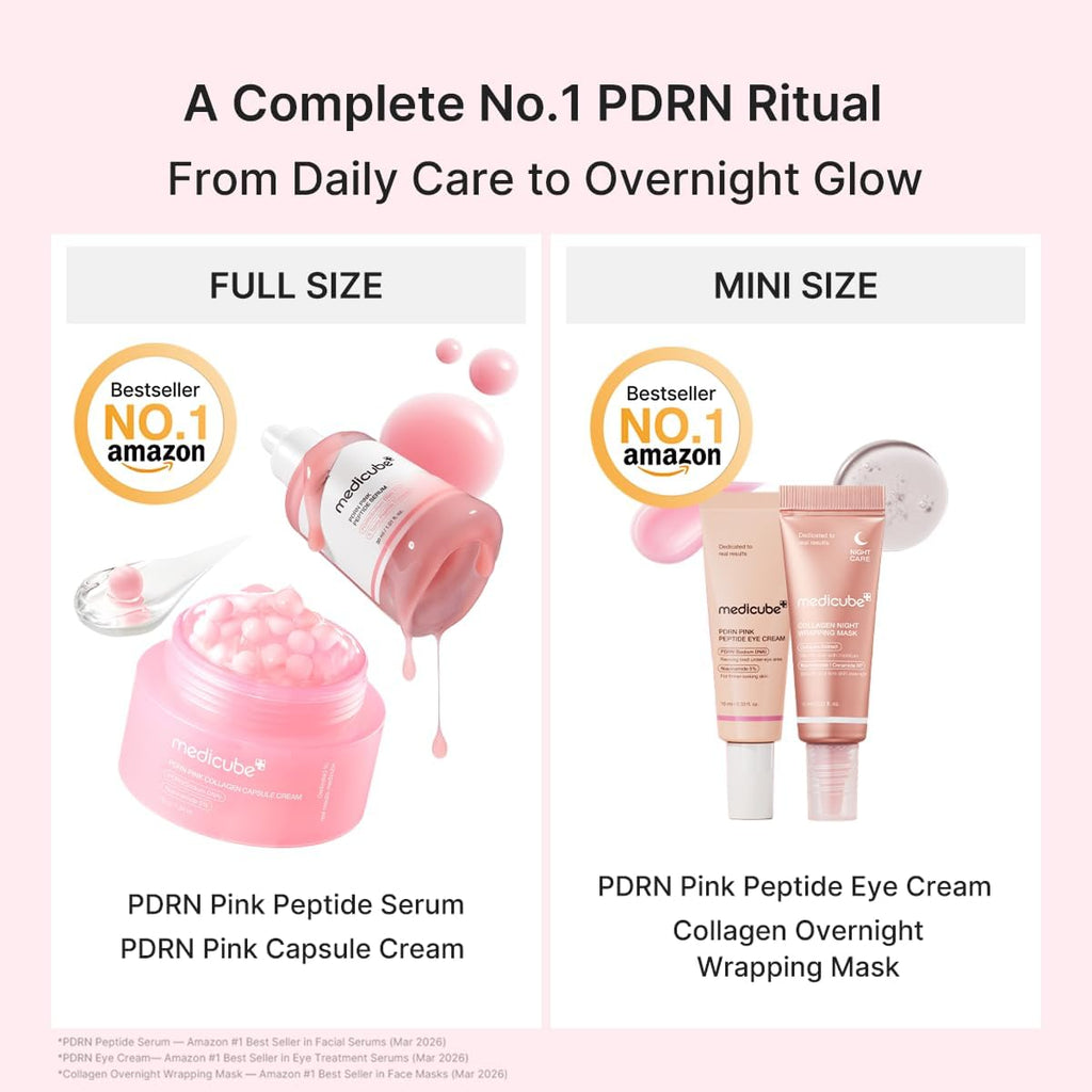 Medicube PDRN Pink Peptide Serum bottle close up