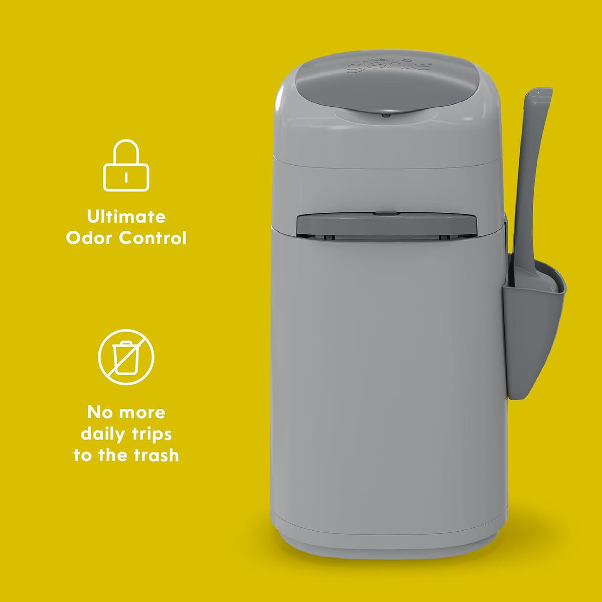 Compact Litter Genie unit in home setting