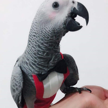 Side view of the lightweight cotton bird diaper showing the comfortable wing placement area.