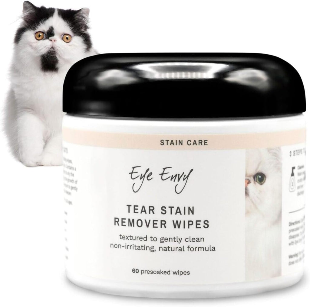 Eye Envy Tear Stain Wipes for Cats 60 count front view packaging