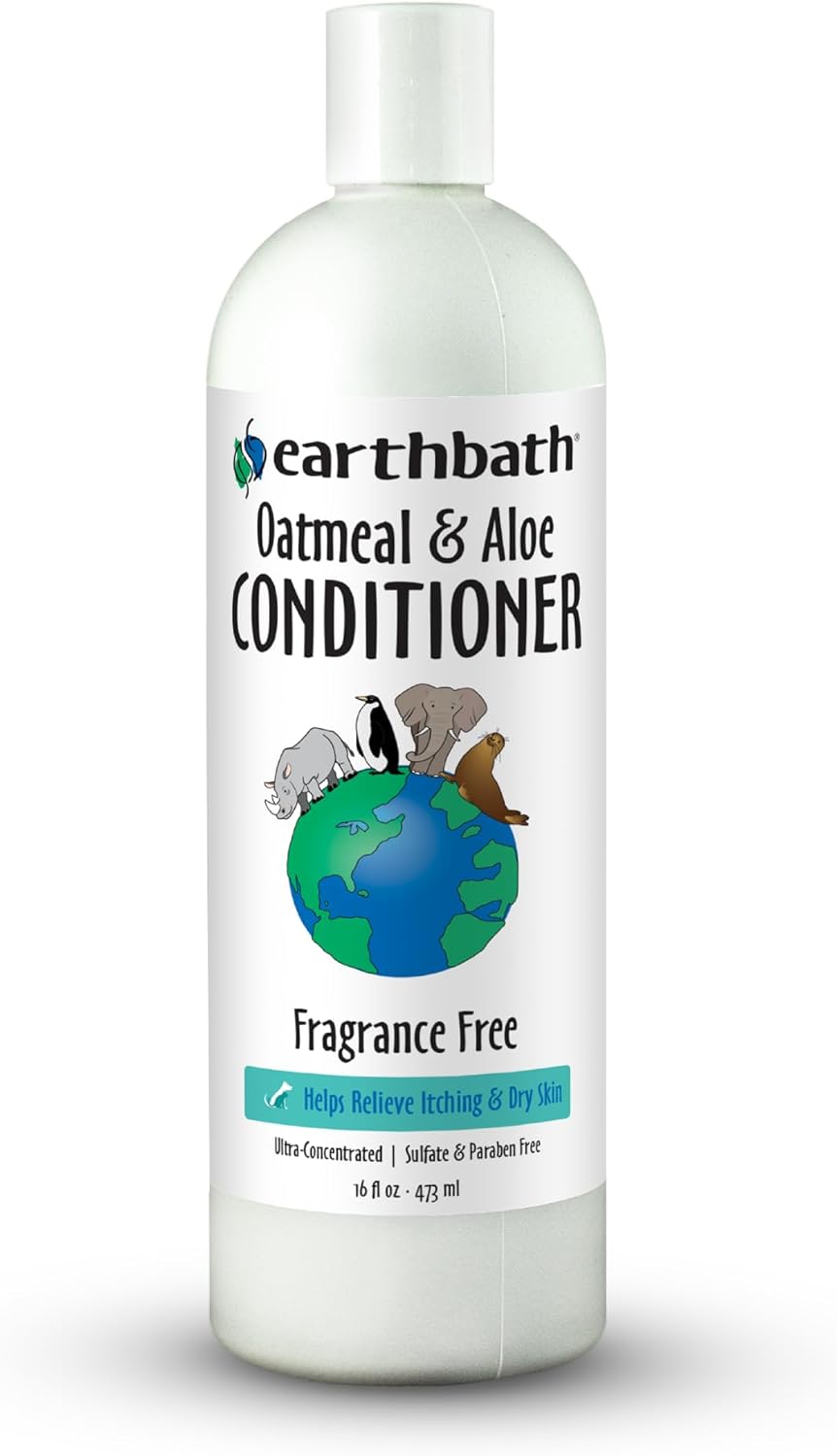 earthbath, Oatmeal & Aloe Conditioner - Dog Conditioner for Allergies & Itching, Dry Skin, Dog Wash that Helps Detangle & Relieve Itching, Made in USA, Cruelty Free Pet Conditioners - 16 Oz (1 Pack) - Image 9