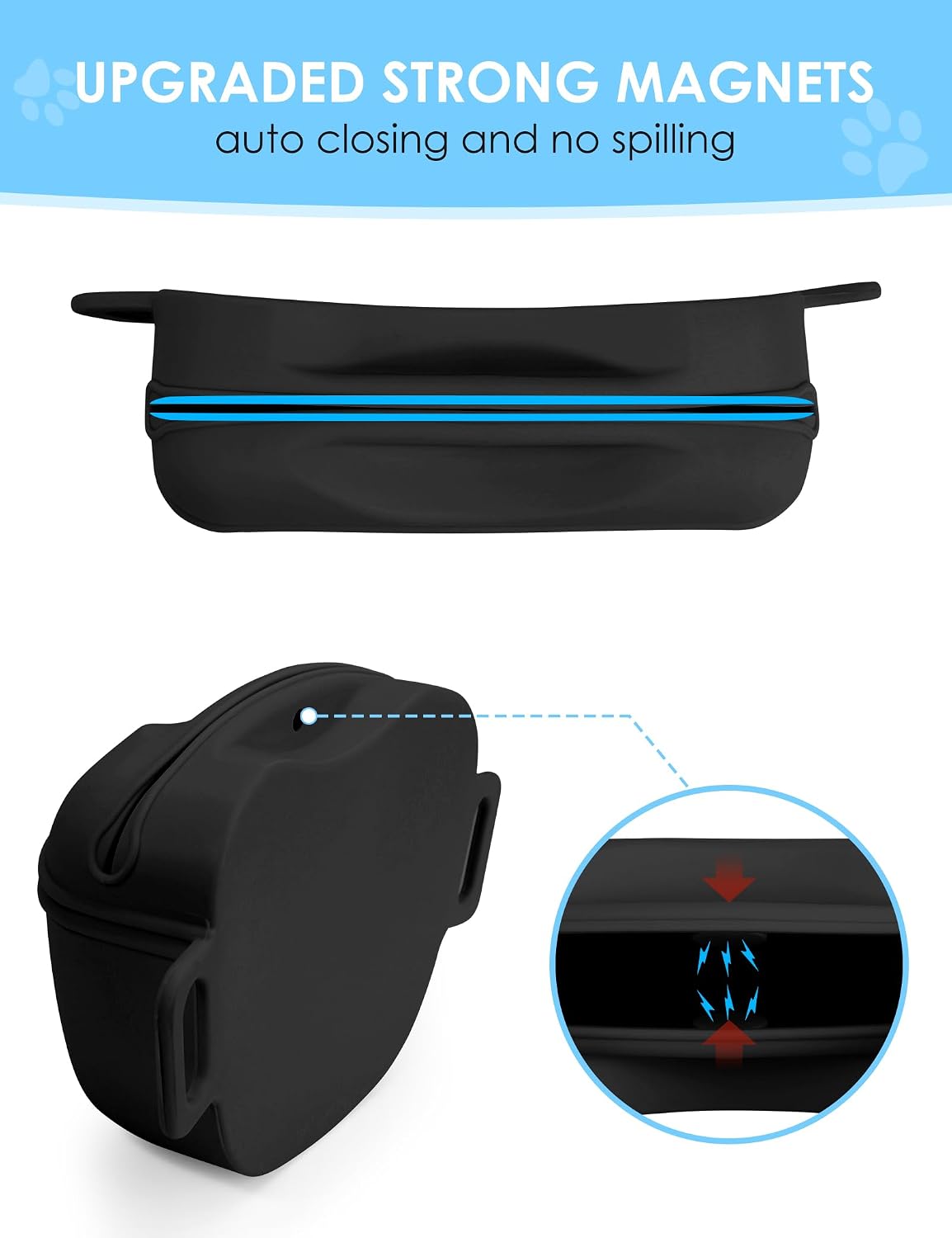 Heouvo silicone pouch flipped inside out for easy cleaning demonstration
