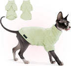 Sphynx Cat Clothes Fleece Cats&Small Dogs Pullover Sweater | Soft warm fleece, covers belly. Stretchy, easy on. Washes well. For small dogs & cats: daily walks, naps, AC rooms. - Image 12