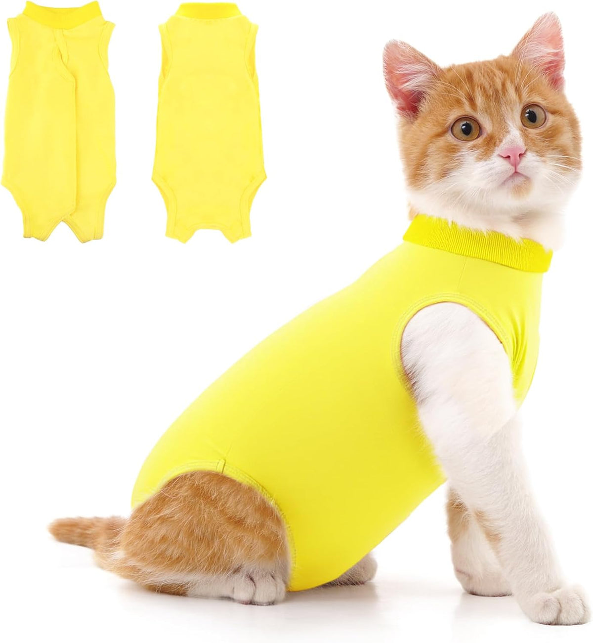 Cat Recovery Suit for Abdominal Wounds or Skin Diseases, Cat Onesie for Cats After Surgery Female Kitten Recovery Suit, Breathable E-Collar Alternative for Cats After Spay Anti Licking Wounds - Image 14