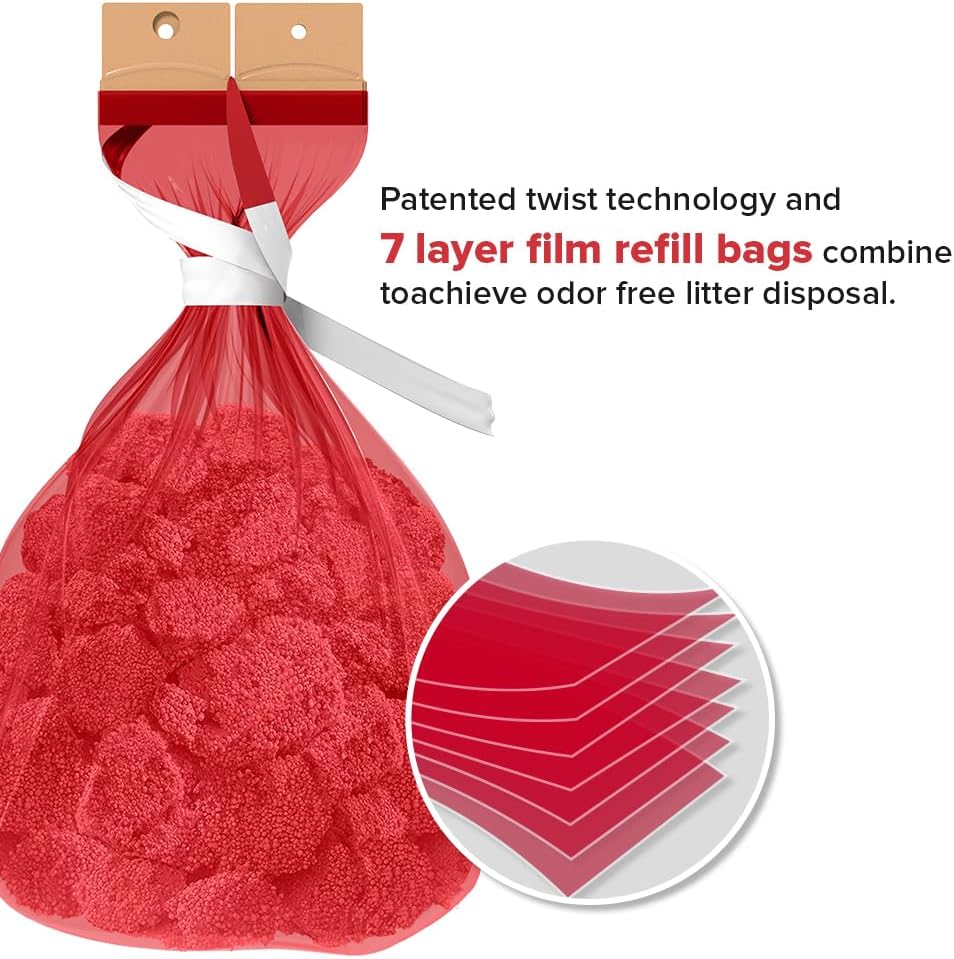 Red Rocket 7-layer odour free cat litter disposal liners