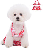 Dog Bikini Swimsuit Summer Puppy Bathing Dress Beach Clothes Cat Costume for Puppy Dog Cat Peach M - Image 14