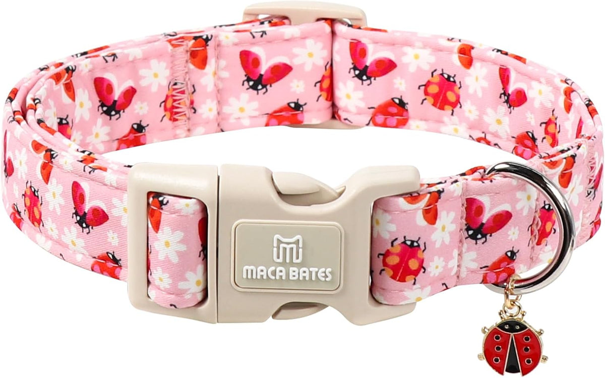 Maca Bates Cute Dog Collar with Rubber Duck Charm for Small Girl Boy Dogs, Green Yellow Ducks Pattern,Adjustable Durable Soft Collars for Male Female Puppy - Image 15
