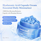 Medicube capsule cream packaging box and jar layout