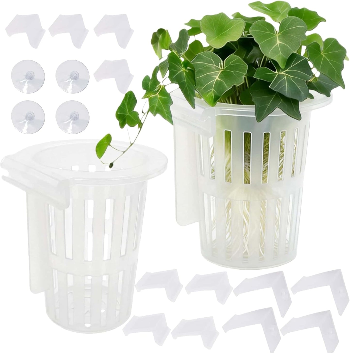 WZAEROUU upgraded aquarium plant holder front view hanging aquatic planter basket