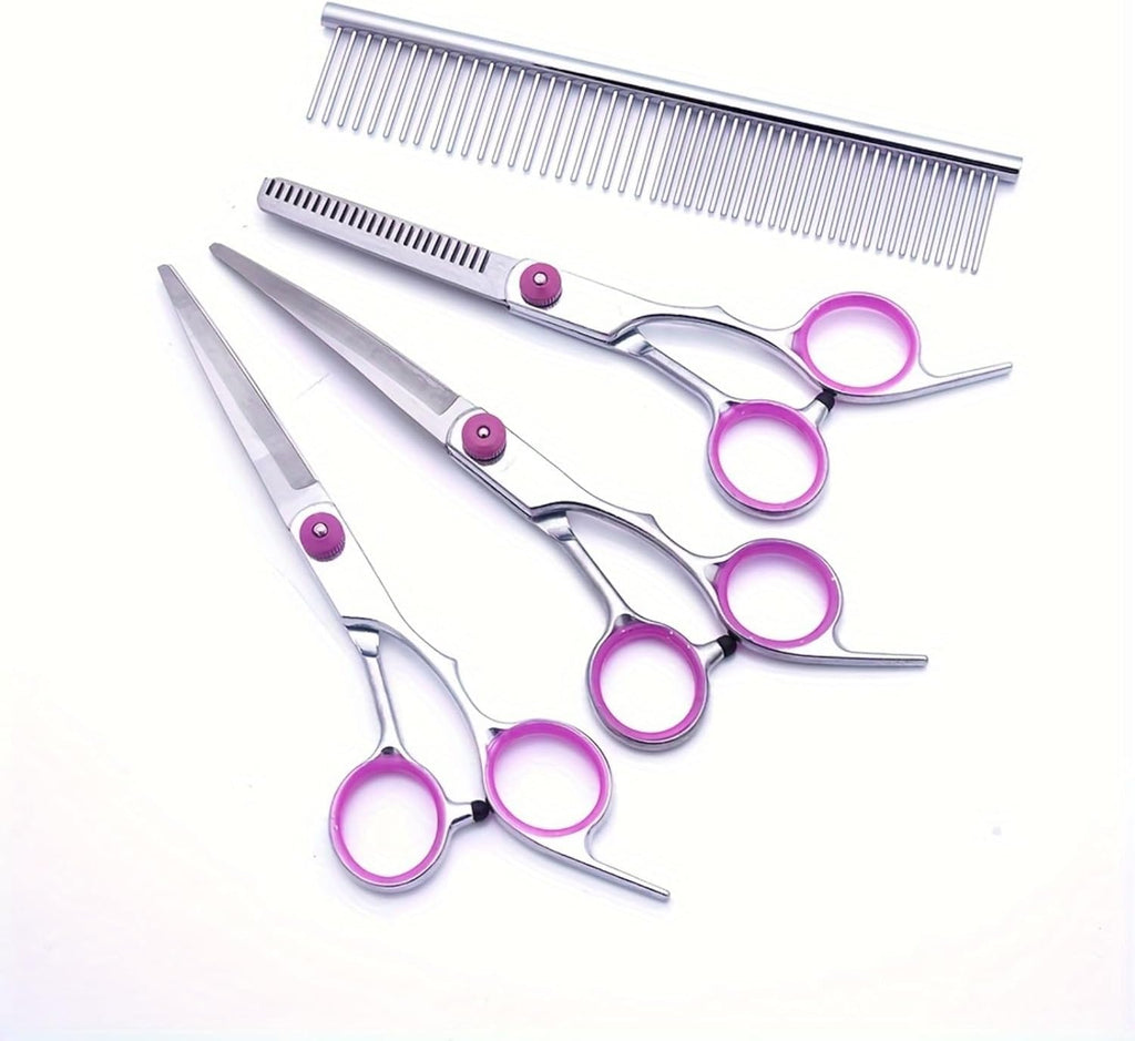 PAWCHIE thinning shears for dogs showcasing texturizing blades to reduce thick coat bulk.