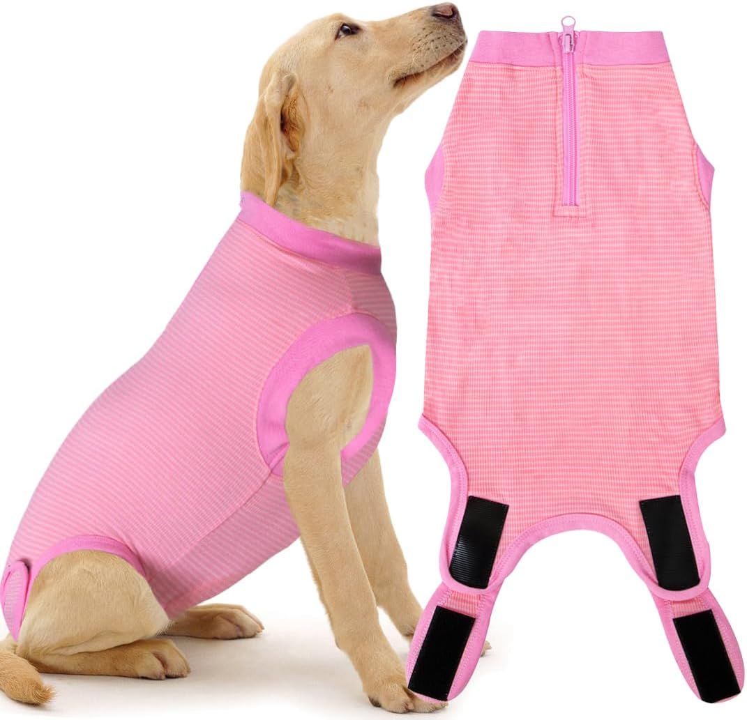 Recovery Suit for Dogs,Dog Cone Alternative Zipper Surgery Suit Female Spay,Soft Dog Surgery Suit for Anti Licking,Breathable Surgical Suit for Dogs Female Spay - Image 11