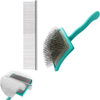 Close up view of Dskrui dog deshedding tool pins